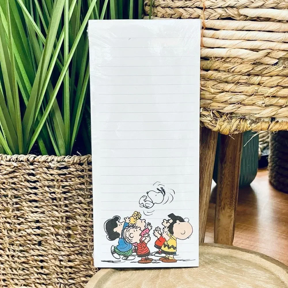NWT Graphique Magnetic Peanuts Snoopy & Gang Grocery,Shopping,To do List Notepad